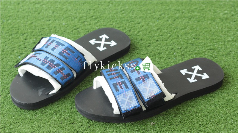 Off White Indoustrial Slides Black Royal